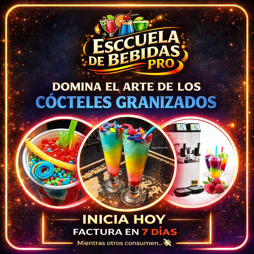 Curso virtual Aprende Micheladas, Sodas y Granizados